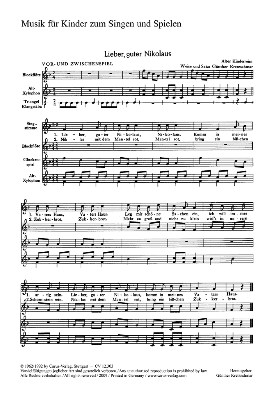Vier Chorsätze für Kinderchor von Becker-Foss, Ehlers und Kretzschmar