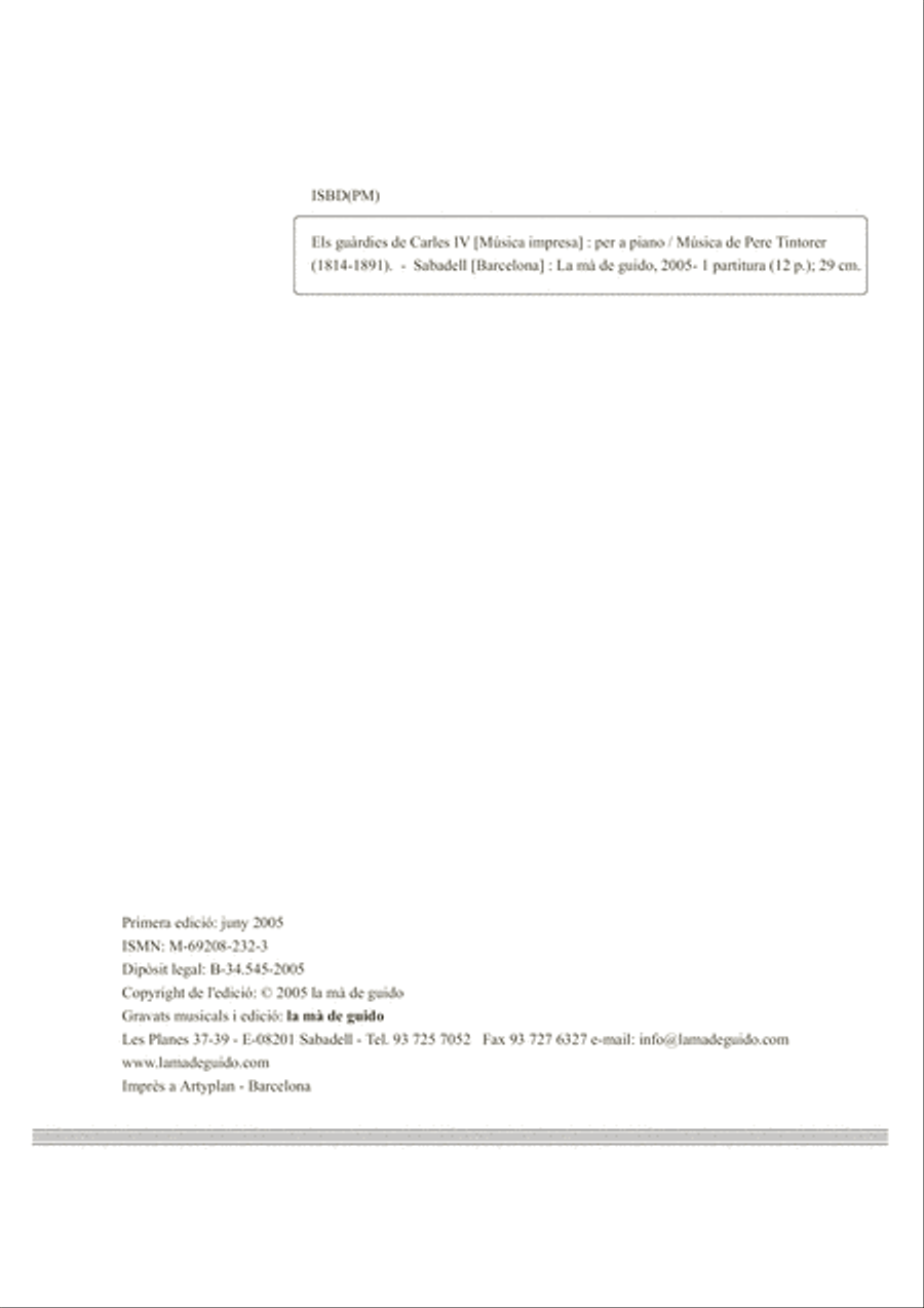 Els guàrdies de Carles IV Piano Solo scores gallery preview page 4