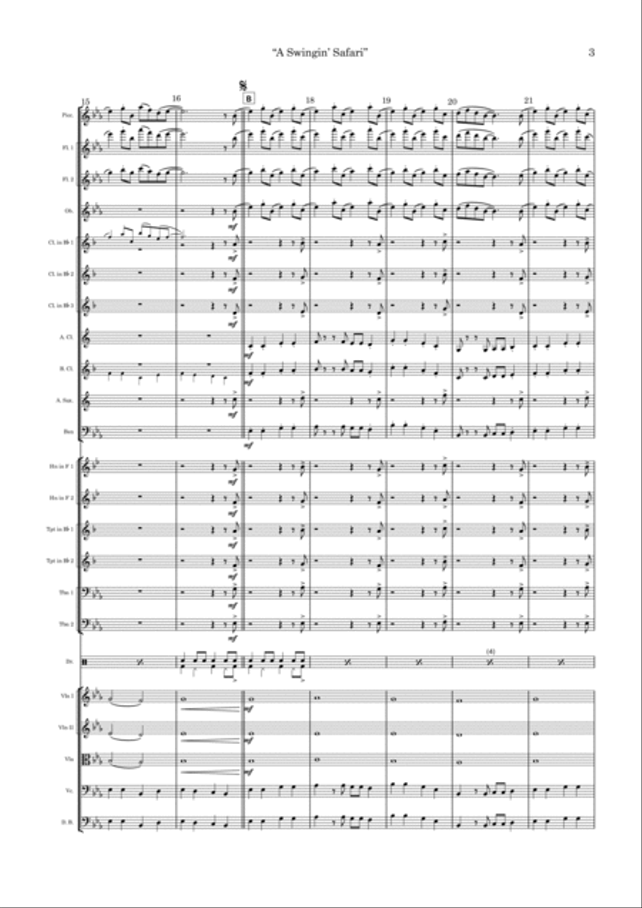 A Swingin' Safari Full Orchestra scores gallery preview page 3