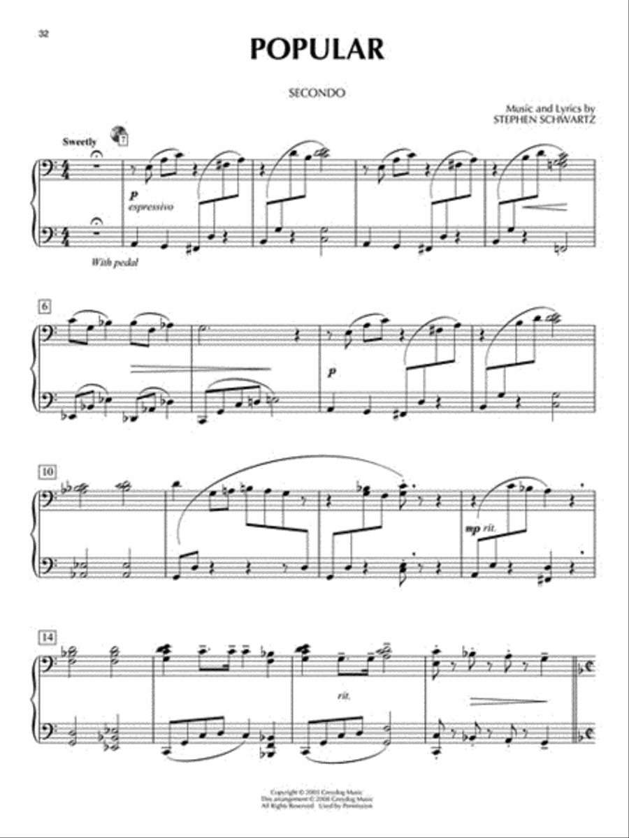 Wicked 1 Piano, 4-Hands scores gallery preview page 4