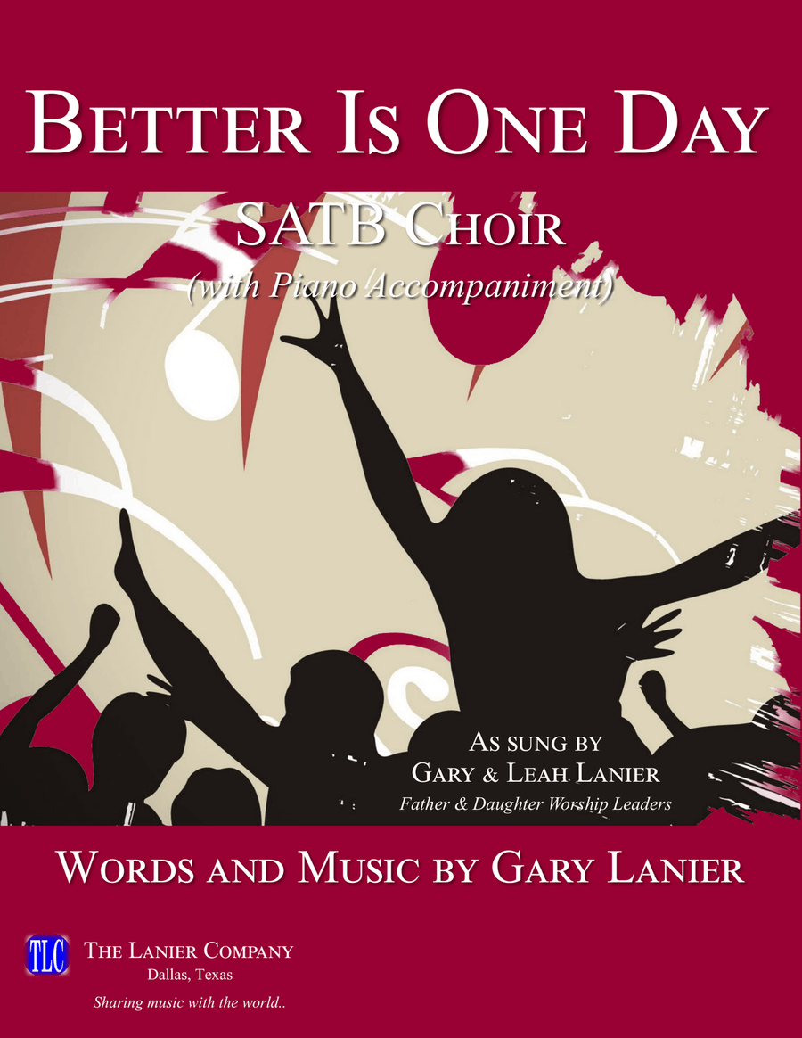 BETTER IS ONE DAY, SATB Octavo with Piano Accompaniment (Includes Score & Choir Parts) 4-Part scores gallery preview page 1