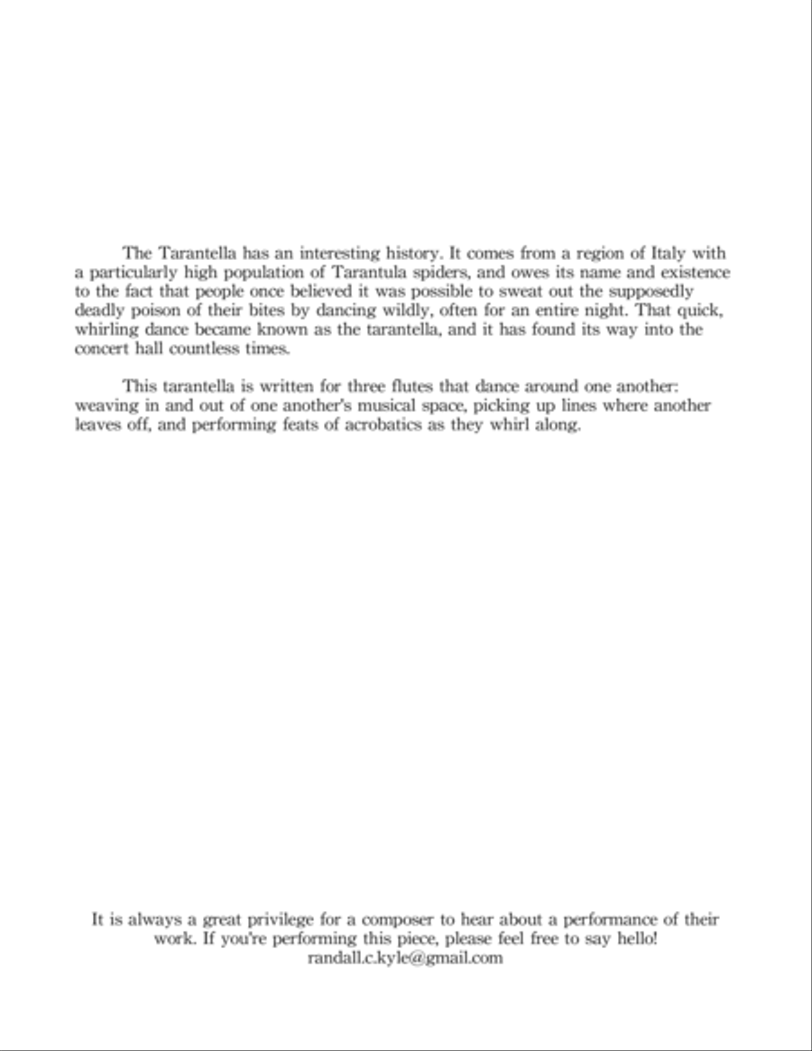 Tarantella for two flutes Flute Duet scores gallery preview page 2