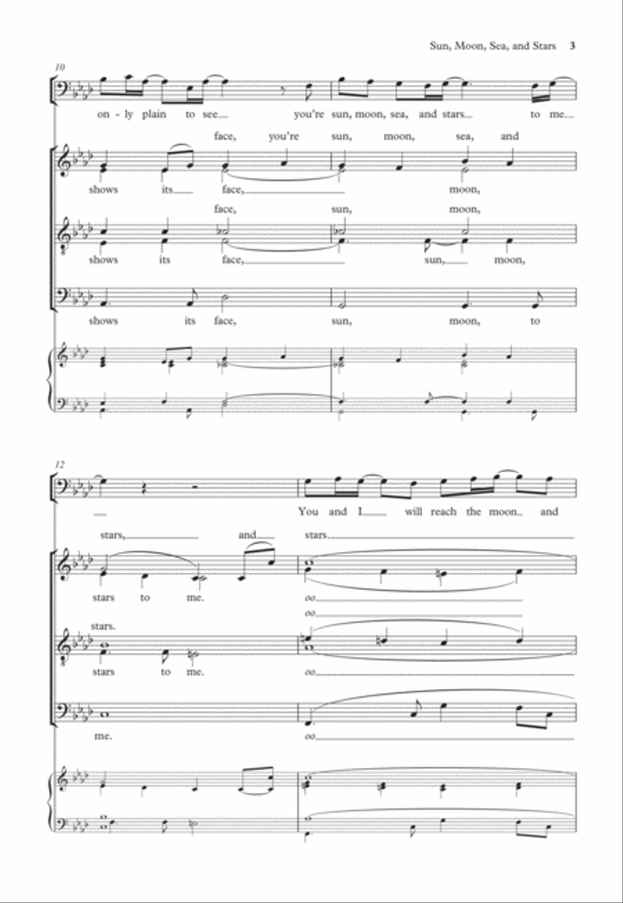 Sun, Moon, Sea, and Stars Choir scores gallery preview page 3