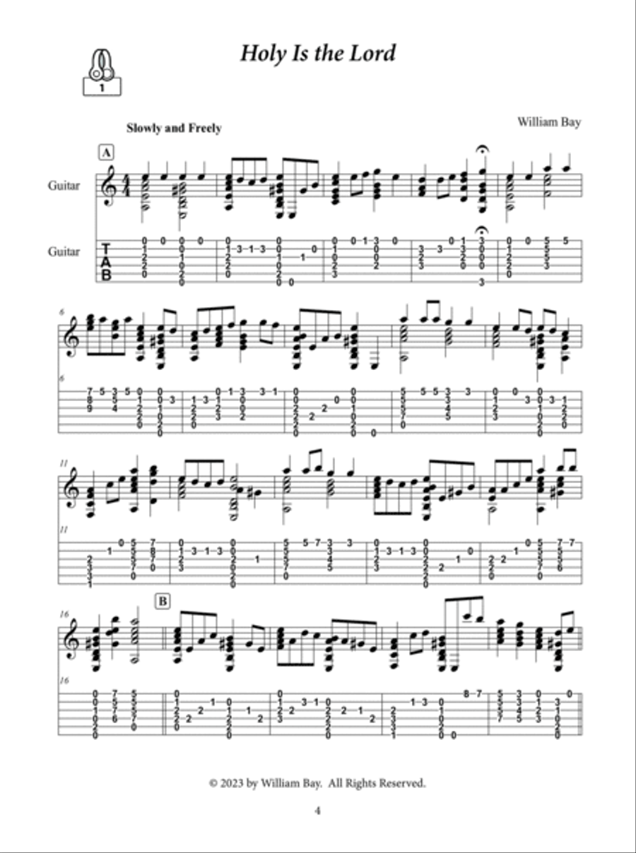 Solo Guitar in Worship Acoustic Guitar scores gallery preview page 5