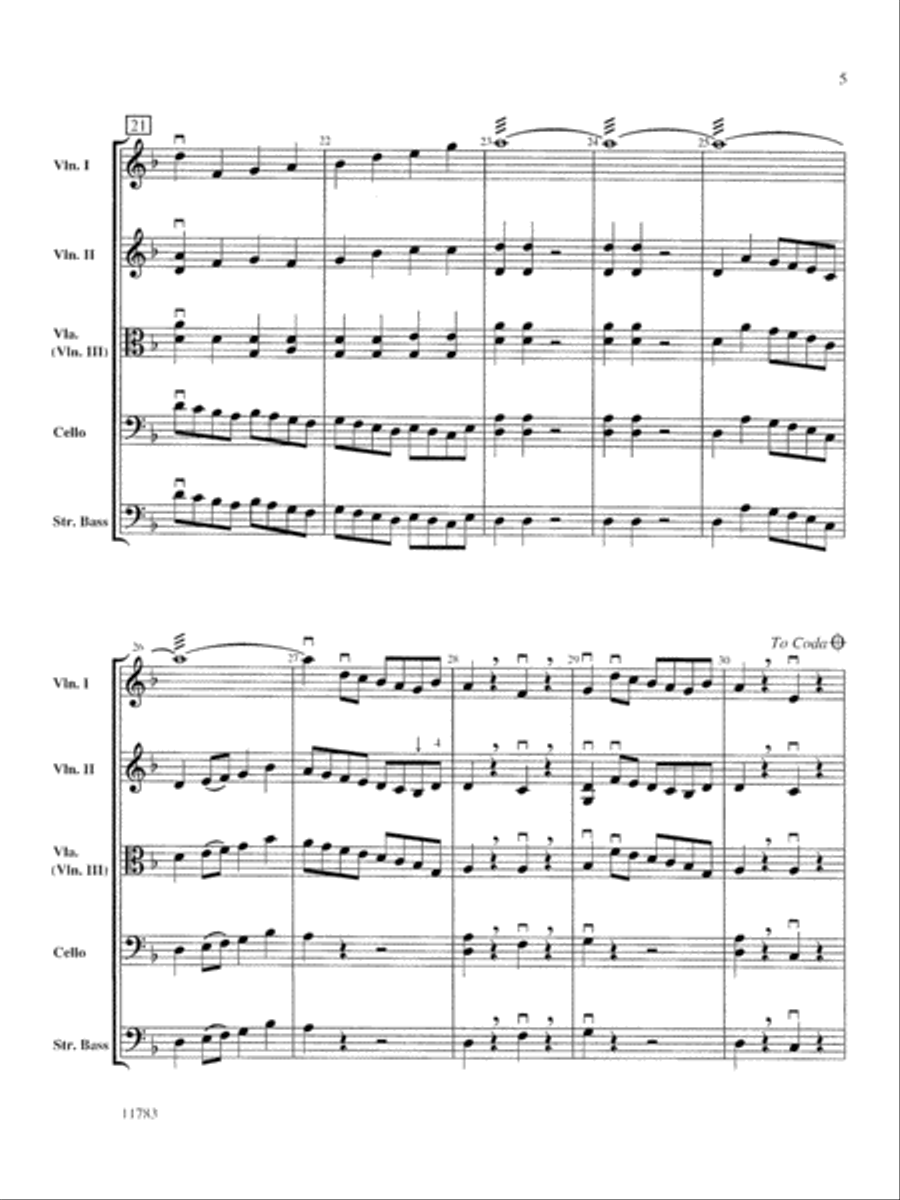 Arlington Sketches: Score String Orchestra scores gallery preview page 5