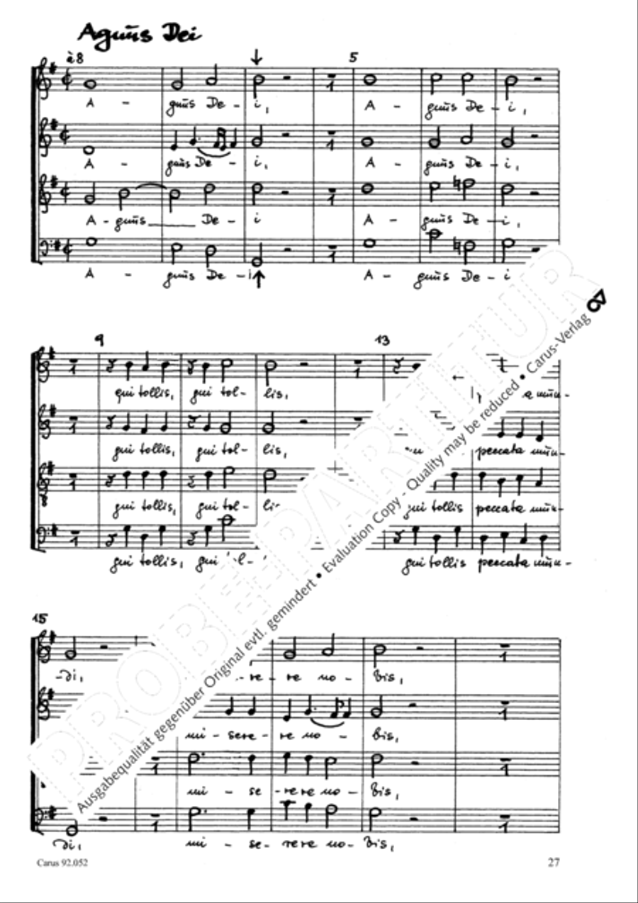 Missa canonica 4-Part scores gallery preview page 28
