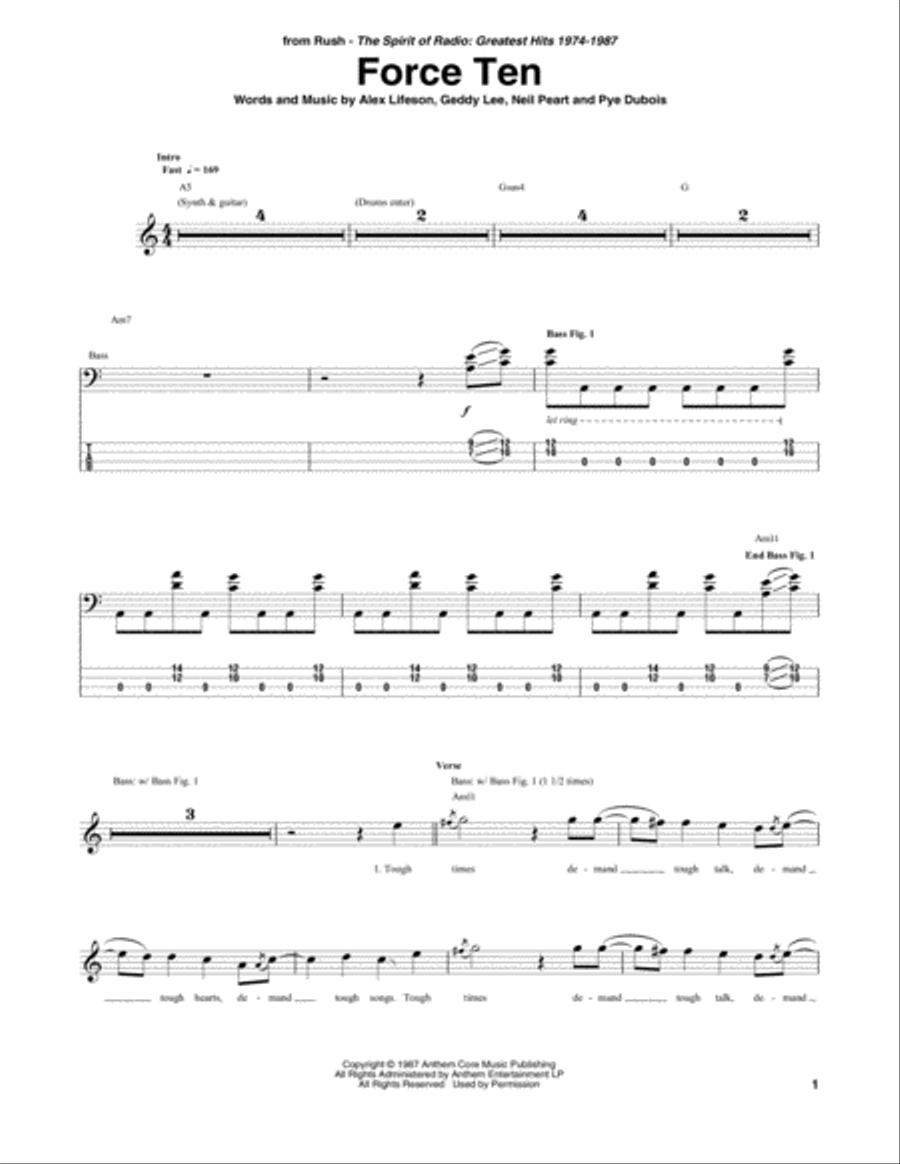 Force Ten Guitar Tablature scores gallery preview page 1