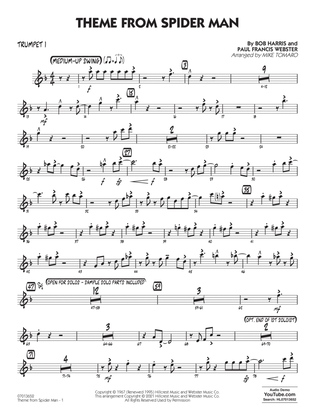Book cover for Theme from Spider Man (arr. Mike Tomaro) - Trumpet 1