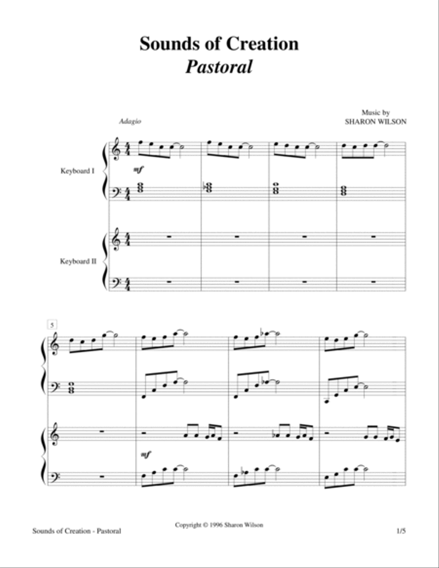 Sounds of Creation - Pastoral (Keyboard Duet; 2 Pianos, 4 Hands) 2 Pianos, 4-Hands scores gallery preview page 4