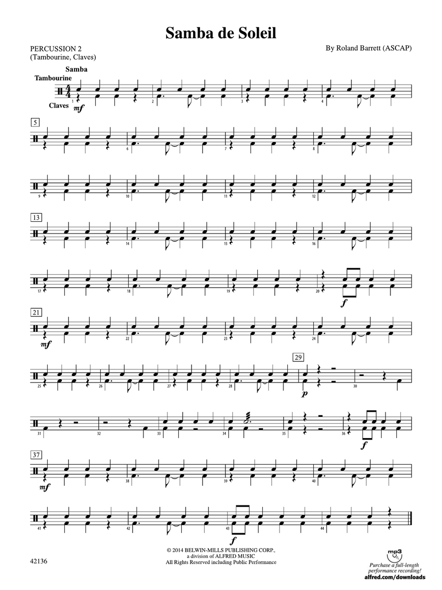 Samba de Soleil: 2nd Percussion