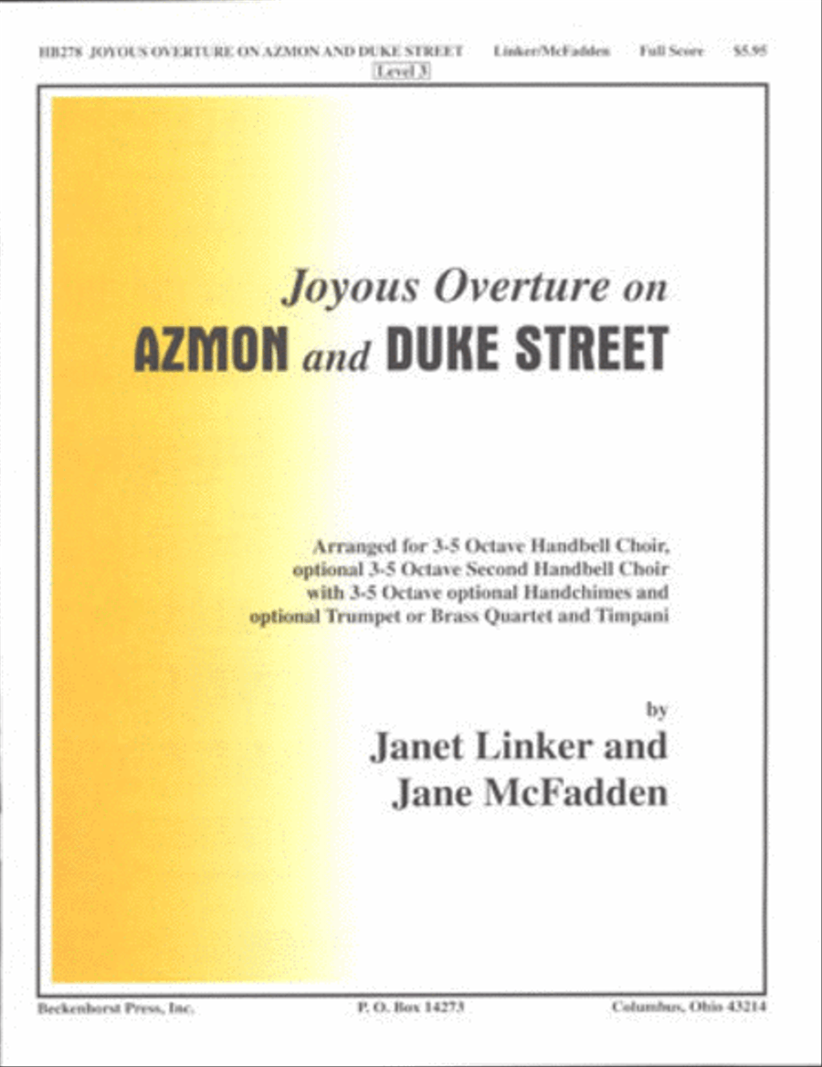 Joyous Overture on AZMON and DUKE STREET - handbell choir I and II score Handbell Choir scores gallery preview page 1