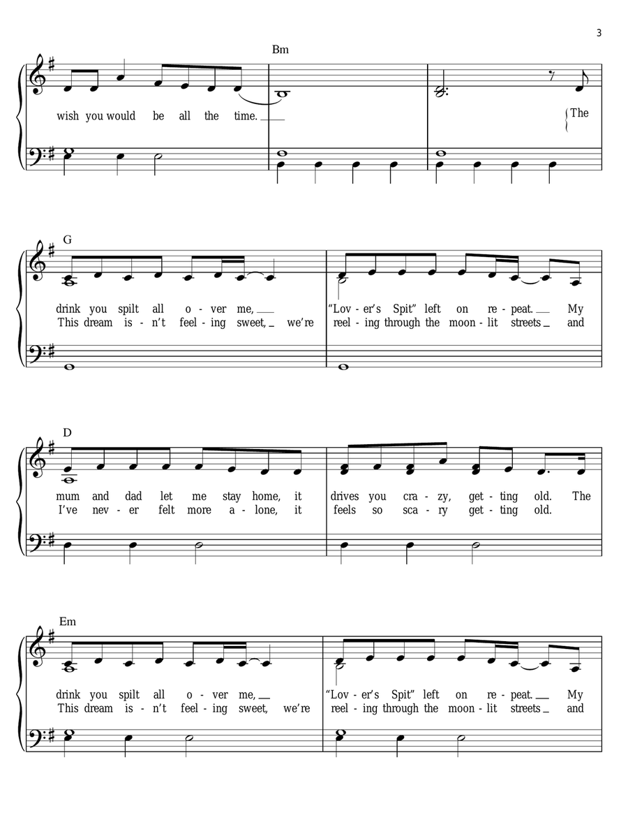 Ribs Easy Piano scores gallery preview page 3