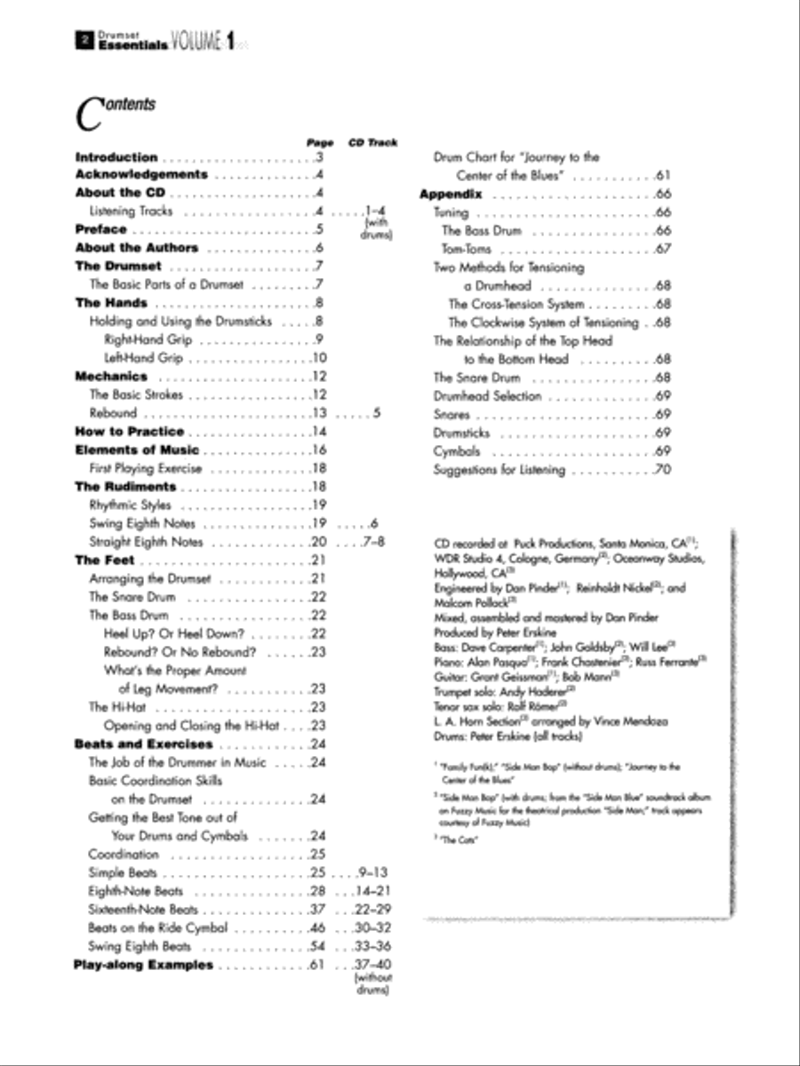 Drumset Essentials, Volume 1