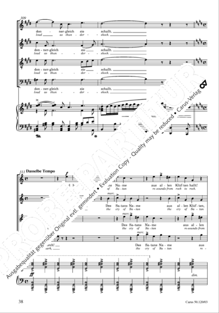 Christoforus + Das Tochterlein des Jairus (Gesamtausgabe, Bd. 9) 4-Part scores gallery preview page 39