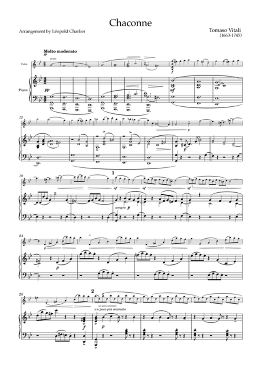 Vitali Chaconne for Violin & Piano