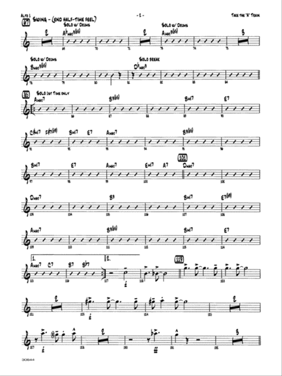 Take the a train alto sax discount