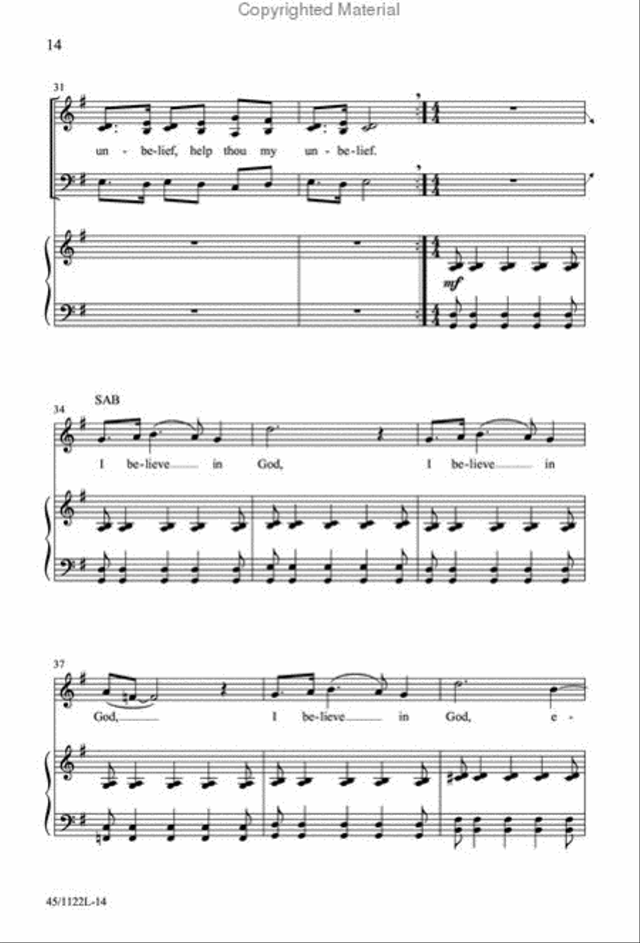 One-Rehearsal Anthems, Vol. 2 3-Part scores gallery preview page 14