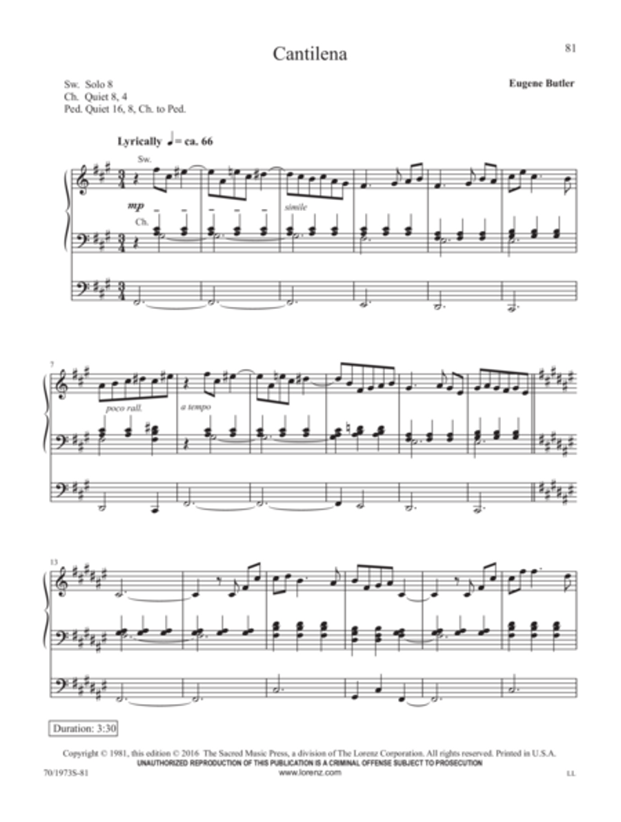 A Eugene Butler Organ Treasury Organ Solo scores gallery preview page 19