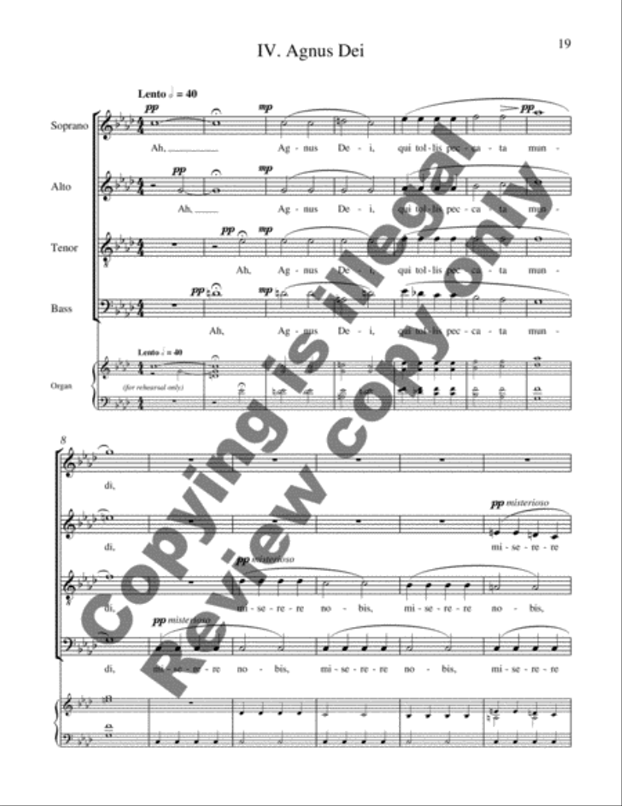Missa Brevis 4-Part scores gallery preview page 11