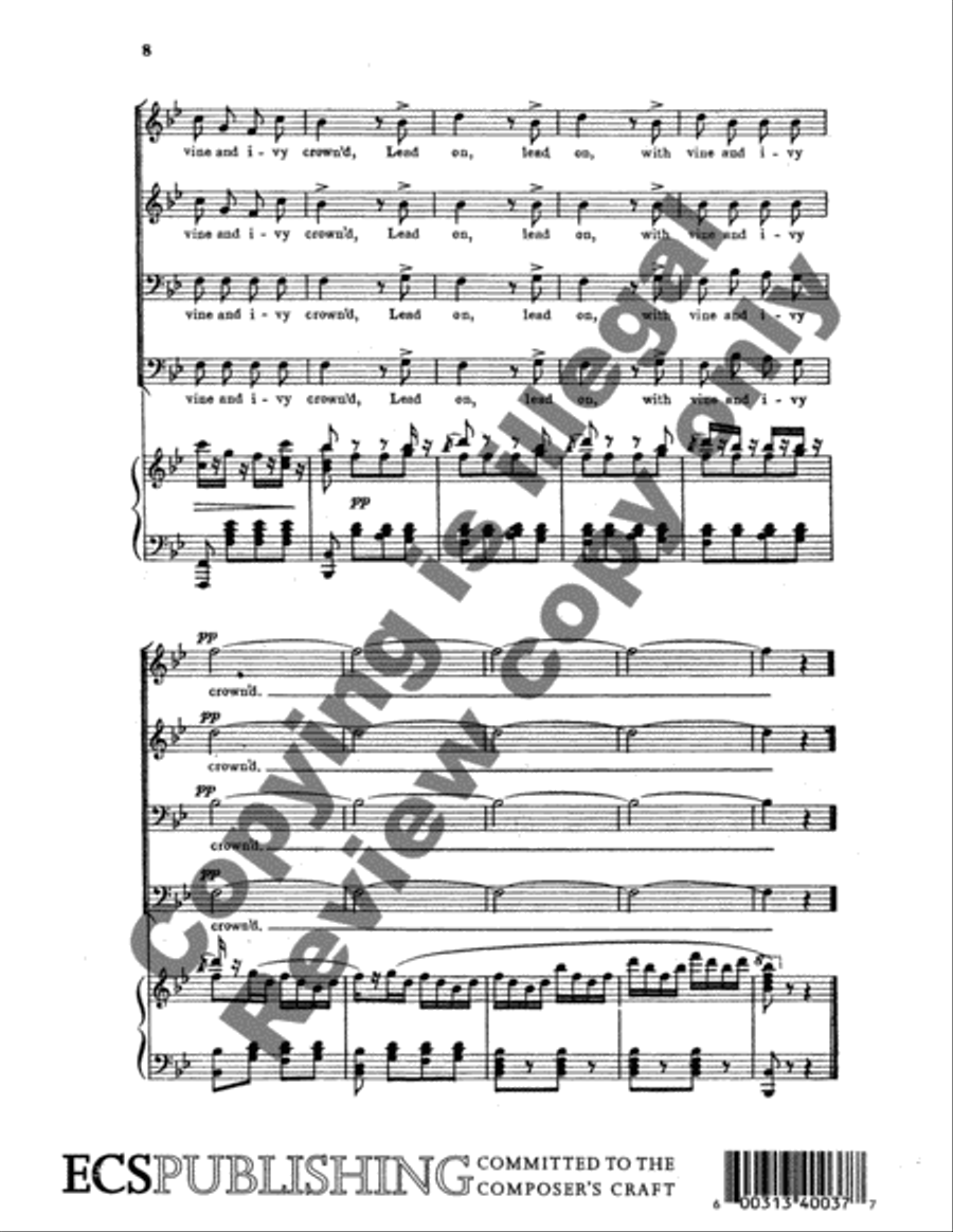 Philemon et Baucis: Bacchantes Chorus TTBB scores gallery preview page 7