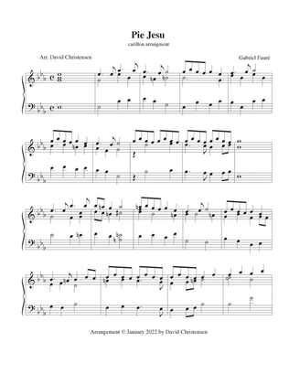 Pie Jesu from Requiem, Op. 48, Arr. for carillon