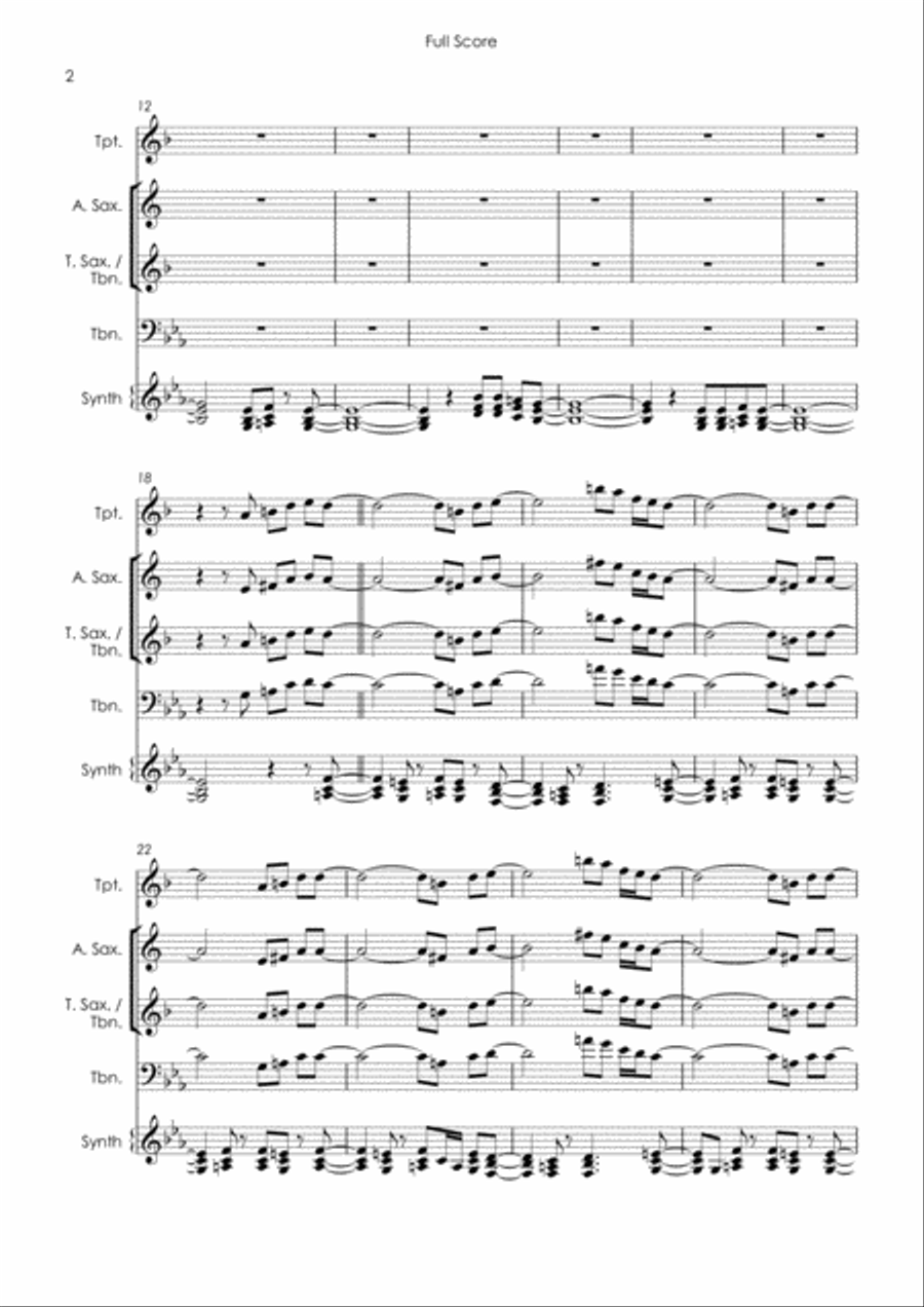 Disco Inferno Tenor Saxophone scores gallery preview page 4