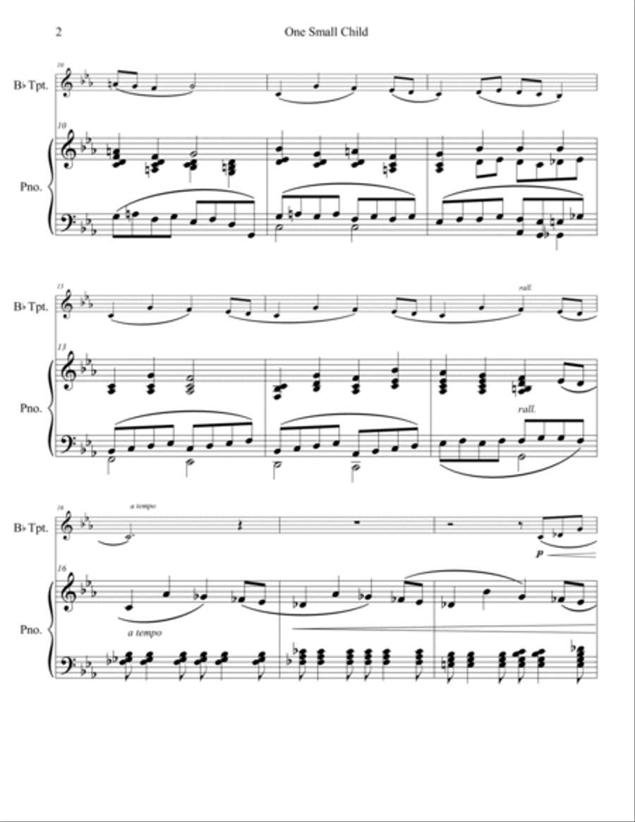 One Small Child Trumpet Solo scores gallery preview page 3