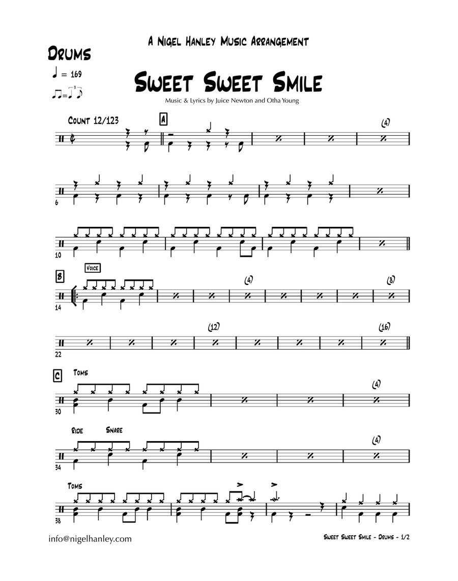 Sweet Sweet Smile Jazz Ensemble scores gallery preview page 6