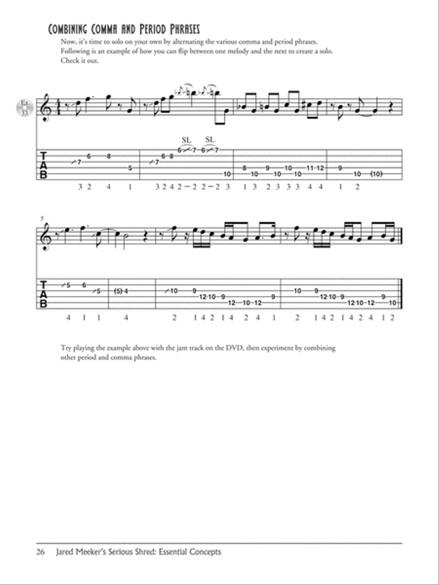Jared Meeker's Serious Shred -- Essential Concepts Guitar scores gallery preview page 4