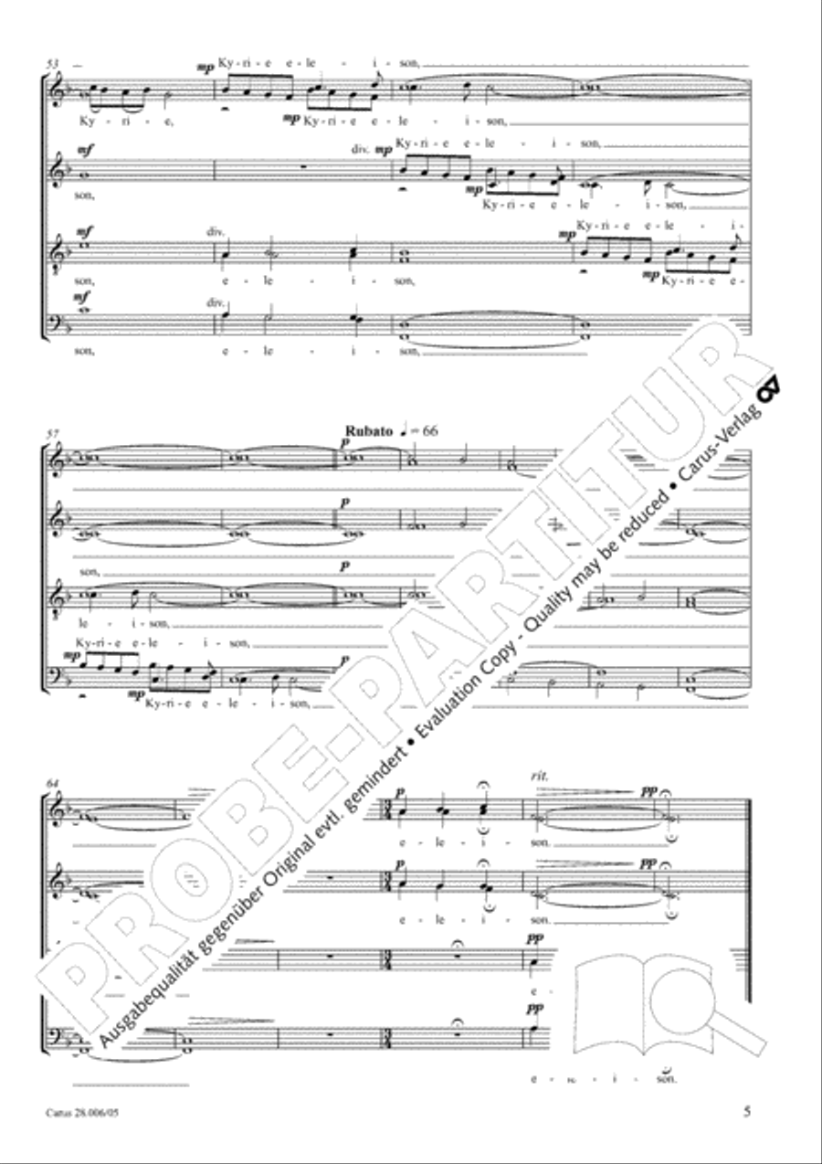 Pastoral Mass 4-Part scores gallery preview page 6