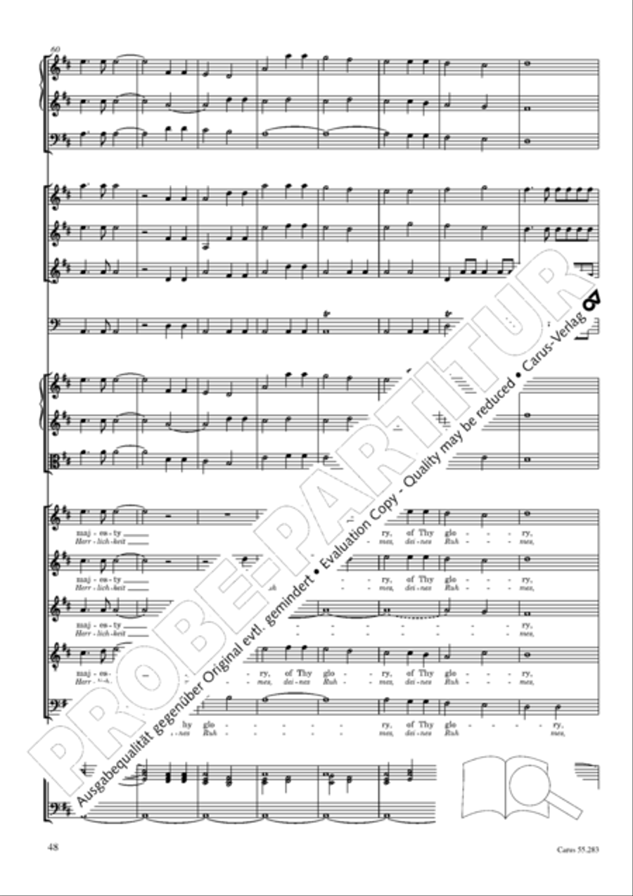 Te Deum for the Victory of Dettingen SSATB scores gallery preview page 65