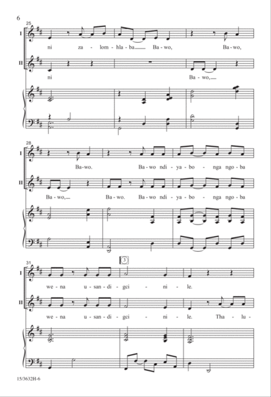 Ndikhokhele Bawo 2-Part scores gallery preview page 5