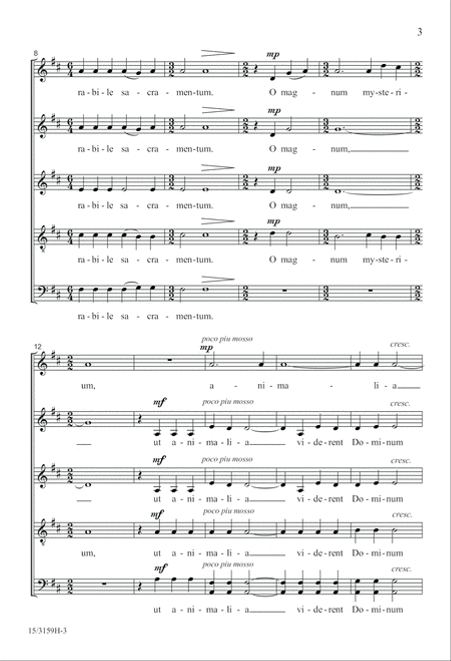 O Magnum Mysterium A Cappella scores gallery preview page 3