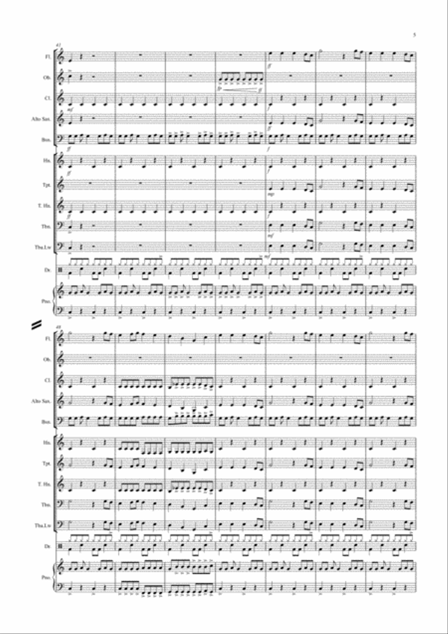 Vivaldi Rock's for School Wind Band Concert Band scores gallery preview page 5