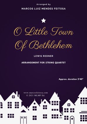 Book cover for O Little Town of Bethlehem - String Quartet
