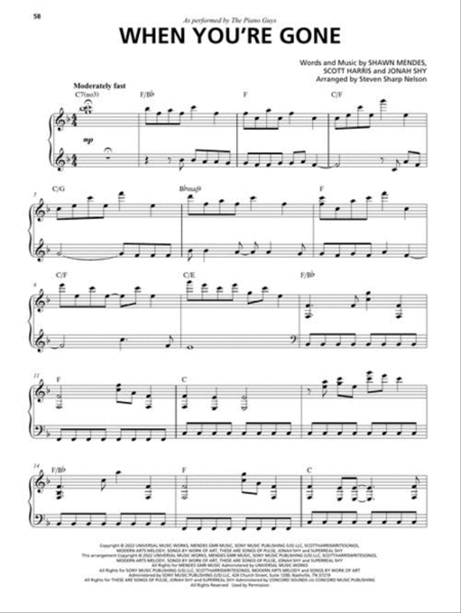 The Piano Guys Hit Singles for Piano Solo Piano Solo scores gallery preview page 6