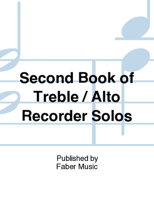 Book cover for Second Book of Treble / Alto Recorder Solos