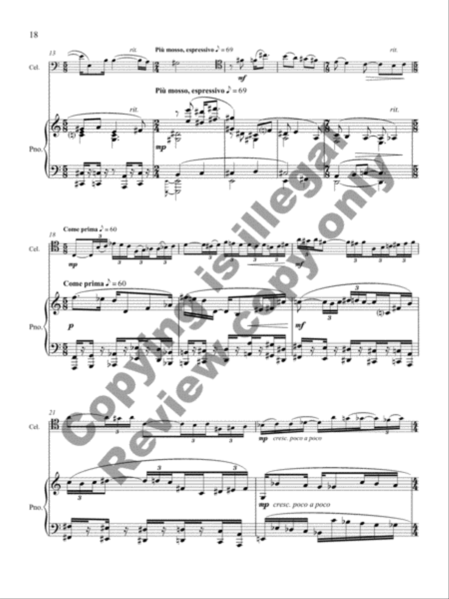 Sonata for Violoncello and Piano Piano Accompaniment scores gallery preview page 23