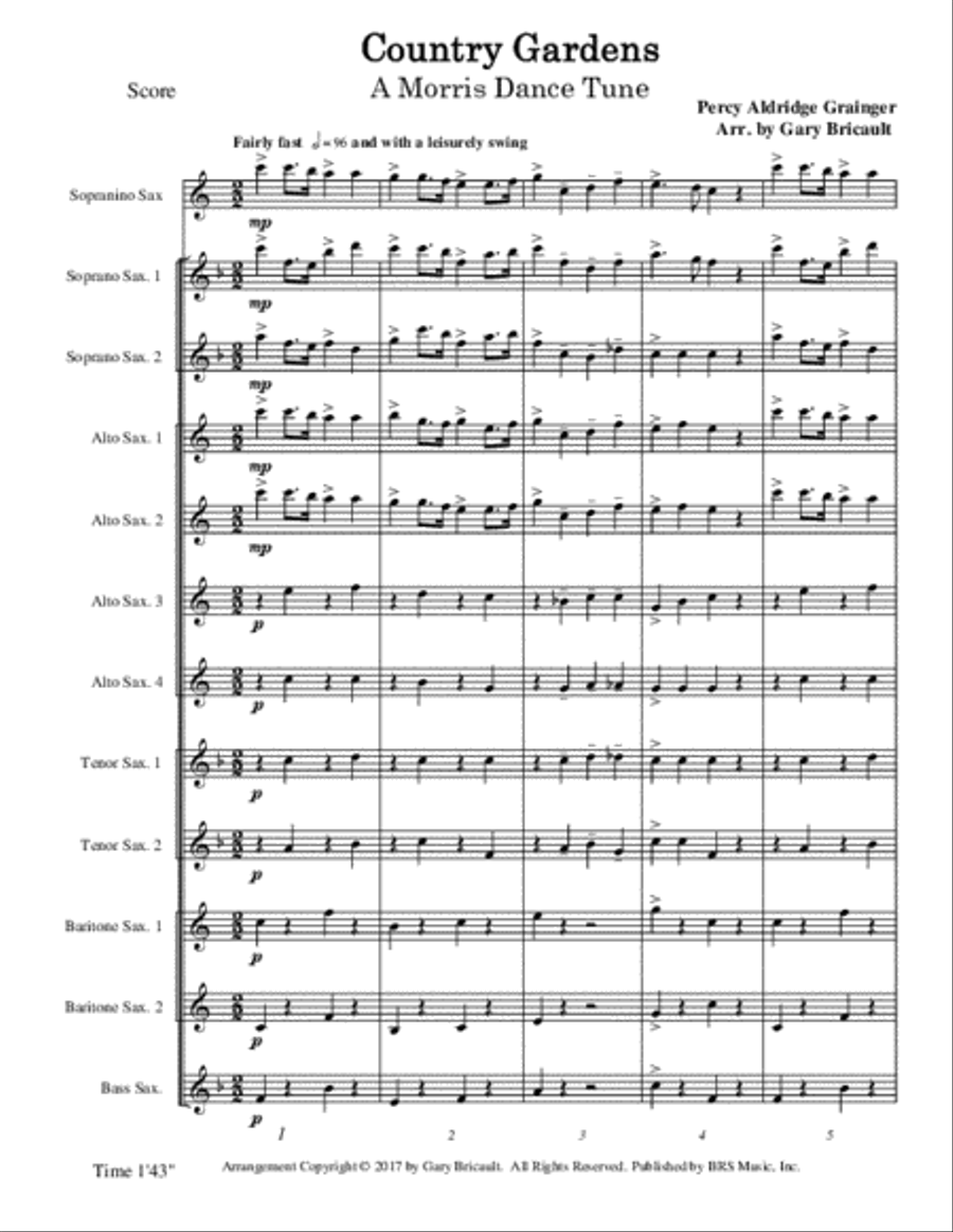 Country Gardens Country Gardens Woodwind Ensemble scores gallery preview page 2