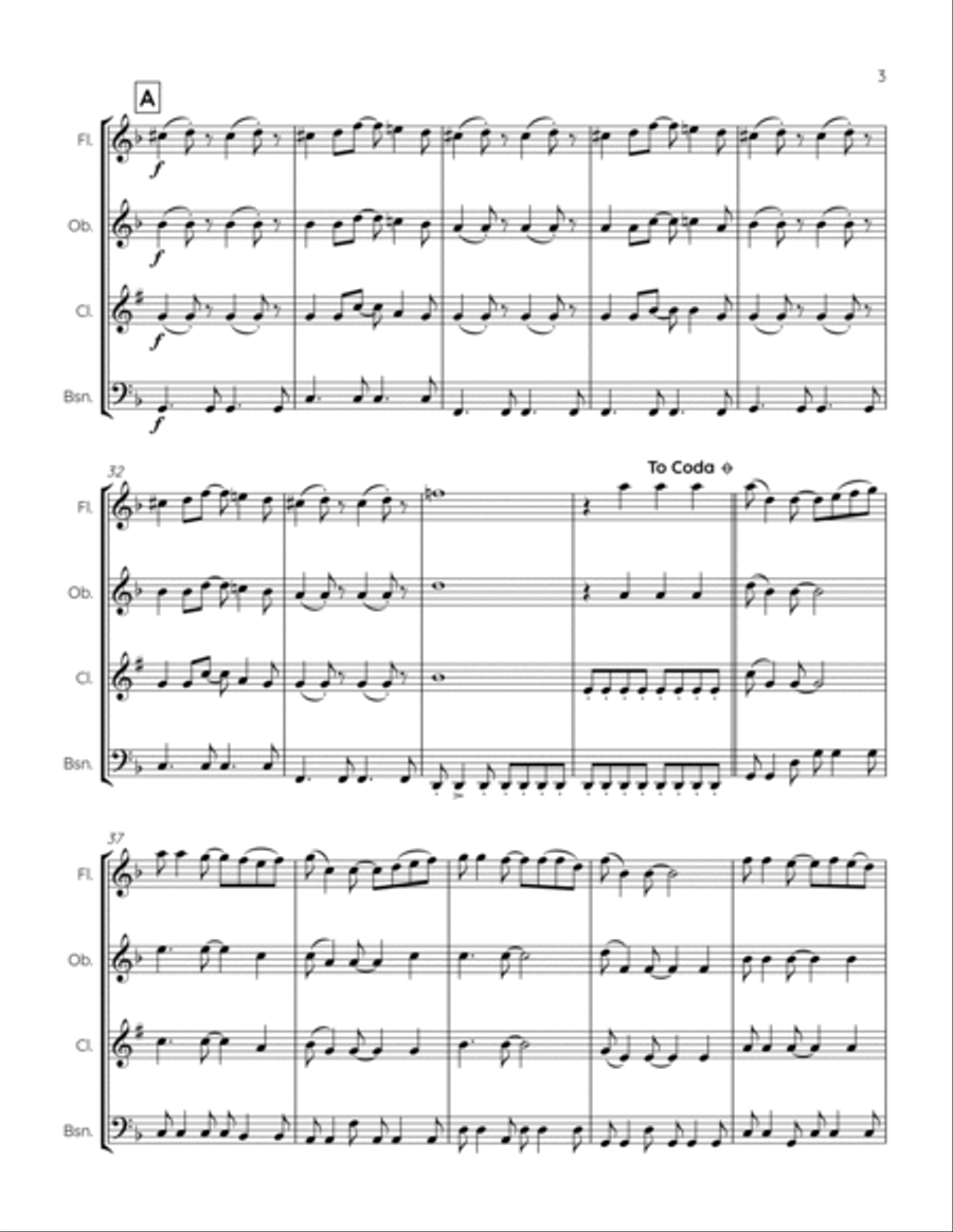Can't Take My Eyes Off Of You Woodwind Quartet scores gallery preview page 5