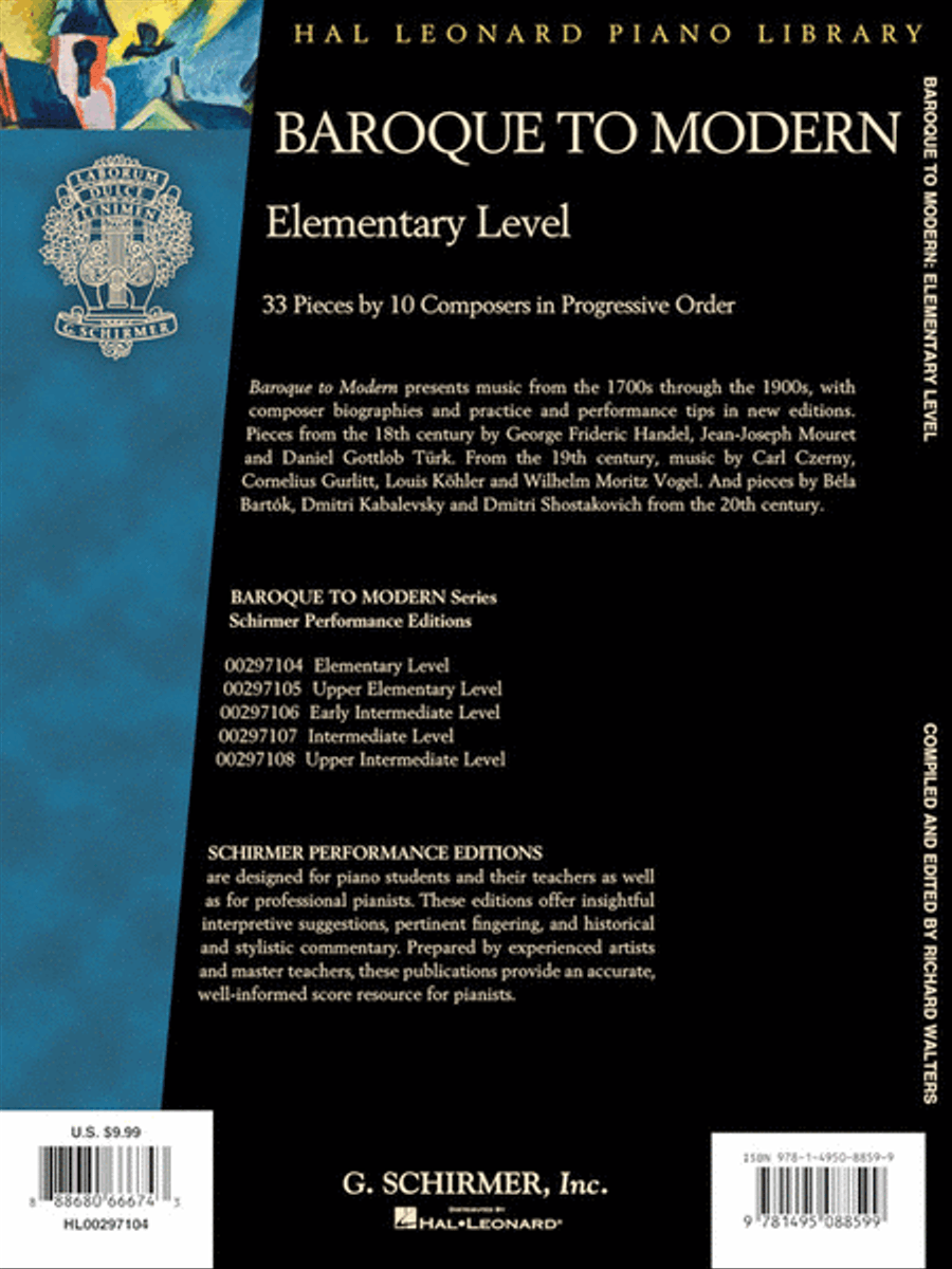 Baroque to Modern: Elementary Level Piano Solo scores gallery preview page 6
