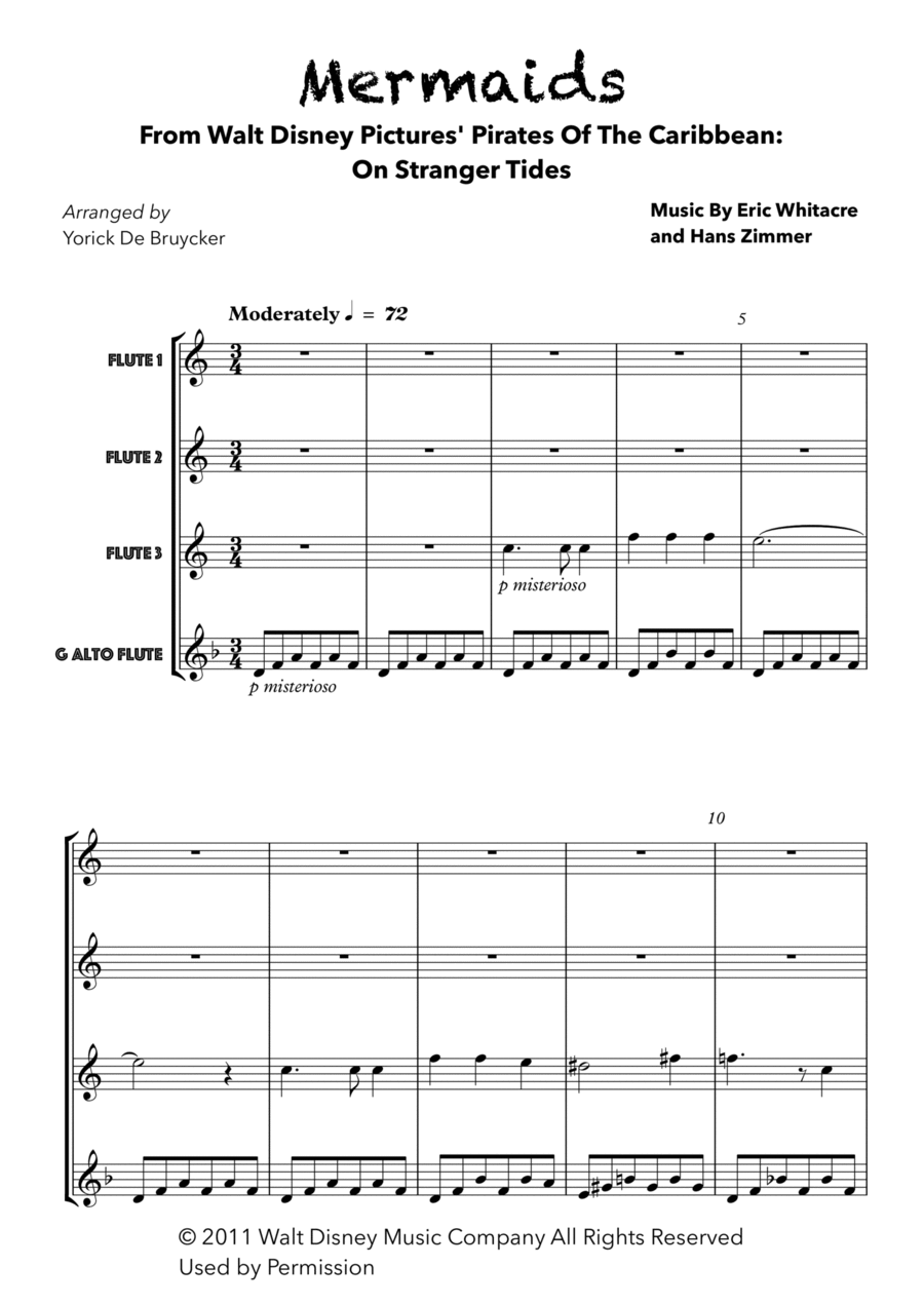 Mermaids Woodwind Ensemble scores gallery preview page 1
