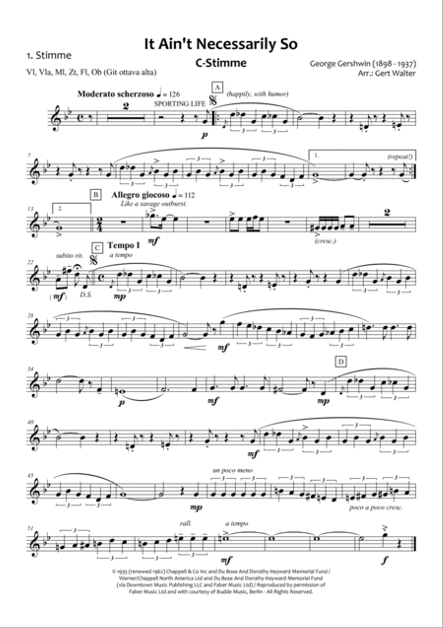 It Ain't Necessarily So from PORGY AND BESS School and Community scores gallery preview page 5