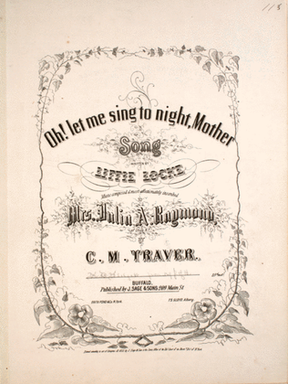 Book cover for Oh! Let Me Sing To Night, Mother. Song