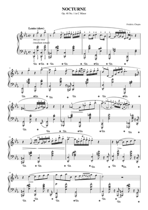 Nocturne Op. 48 No. 1 in C minor (Chopin) | With Note Names, Finger Numbers & Meanings
