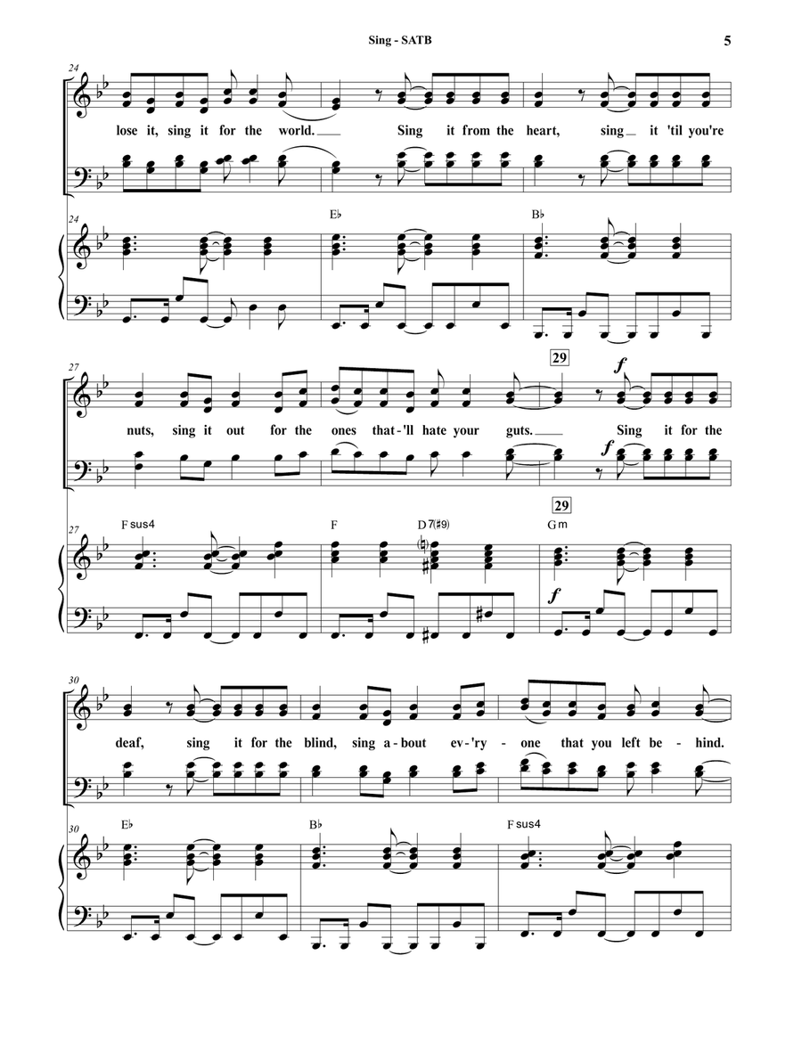Sing 4-Part scores gallery preview page 5