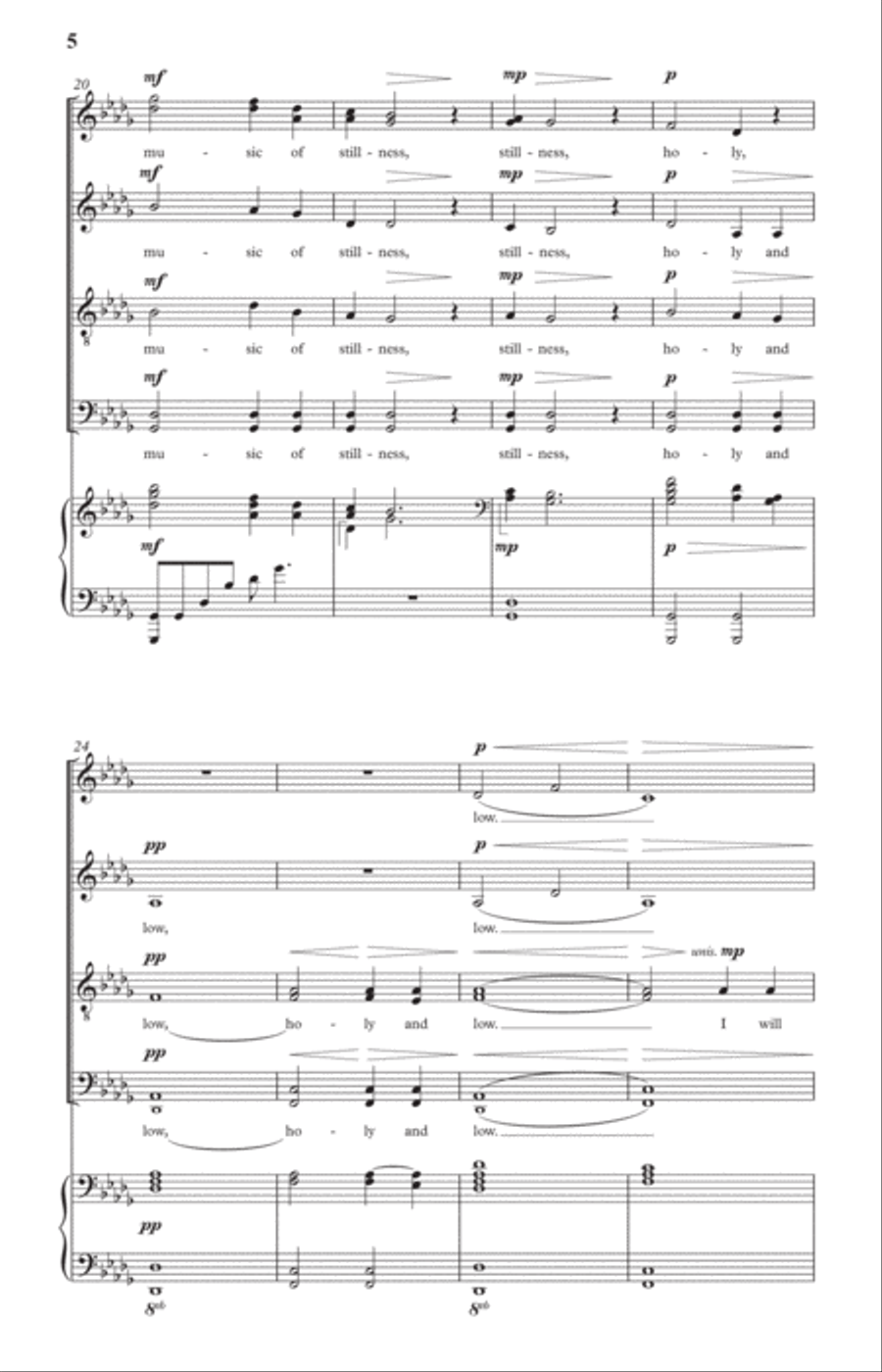 The Music of Stillness Divisi scores gallery preview page 5