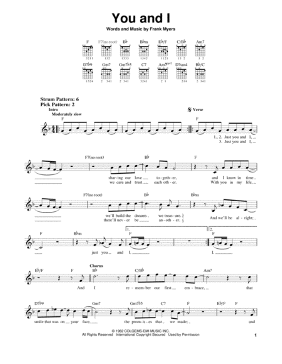 You And I Acoustic Guitar scores gallery preview page 1