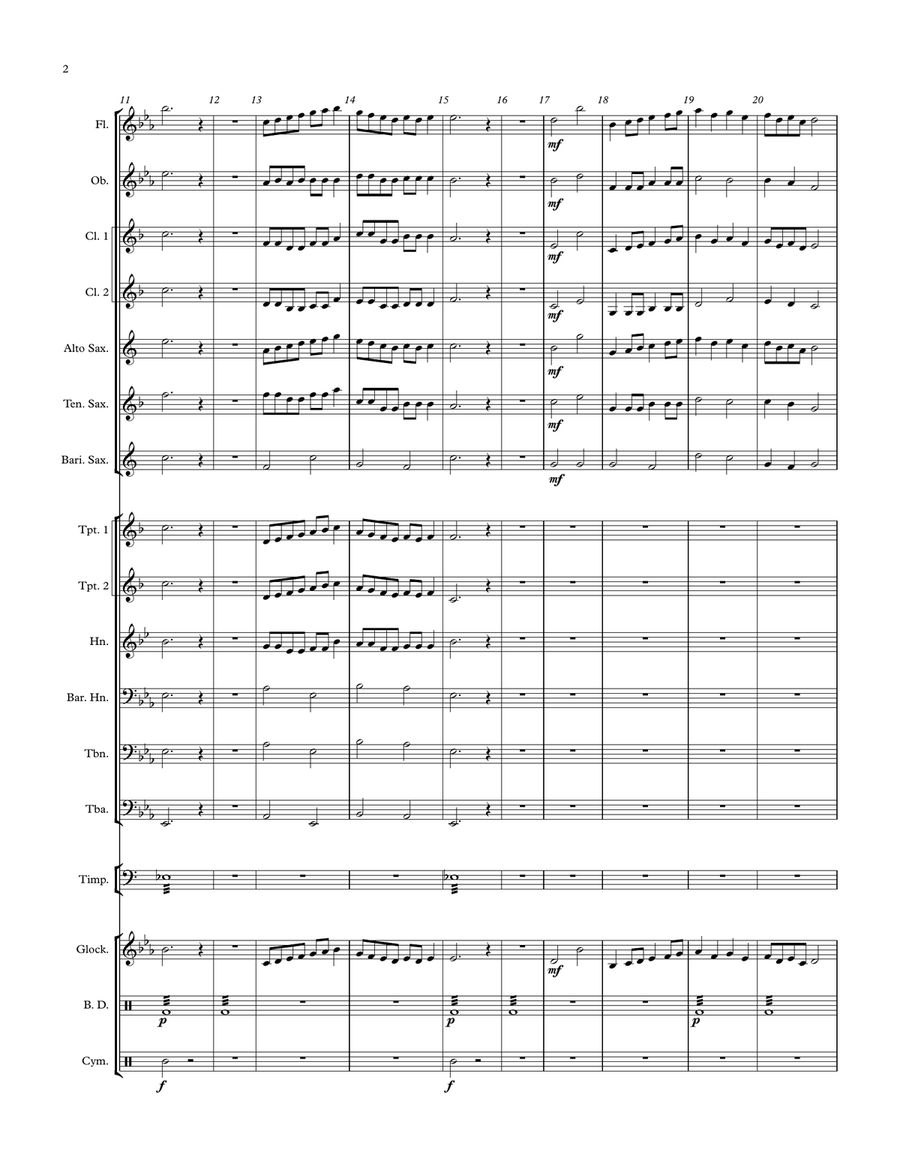 Skyscraper (for Grade 1 Concert Band) Concert Band scores gallery preview page 2