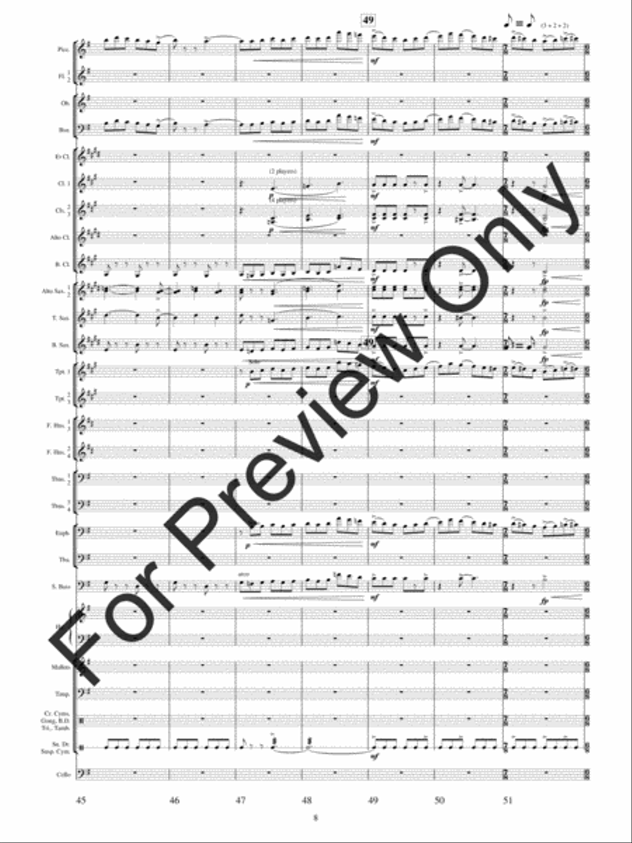 Festival Variations Concert Band scores gallery preview page 11